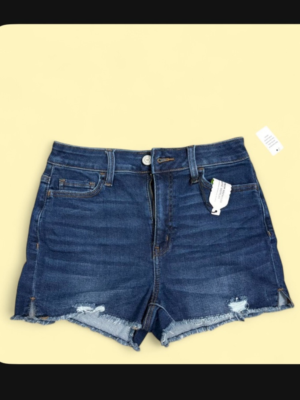 SO Dark Blue Distressed Denim Shorts